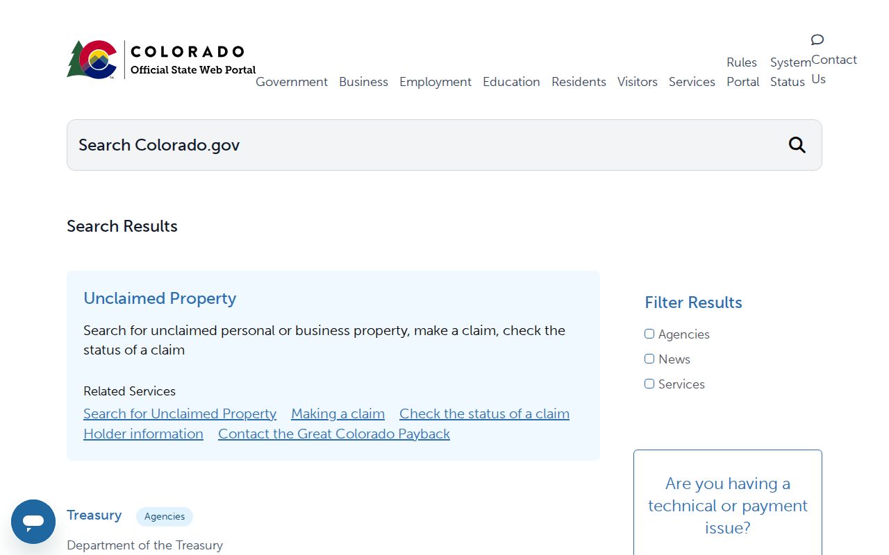 Windsor residents directory view of the Great Colorado Payback search