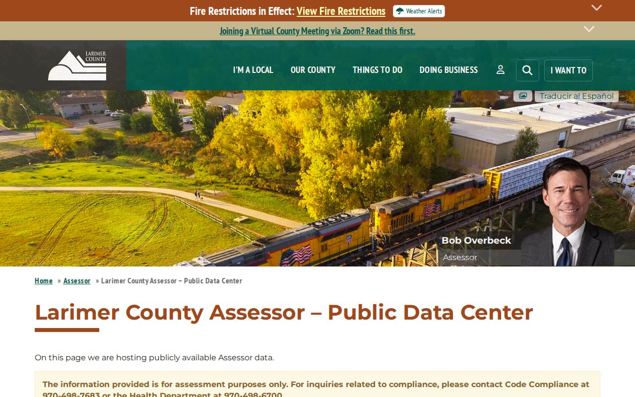Windsor ZIP code directory view of Larimer Assessor Public Data